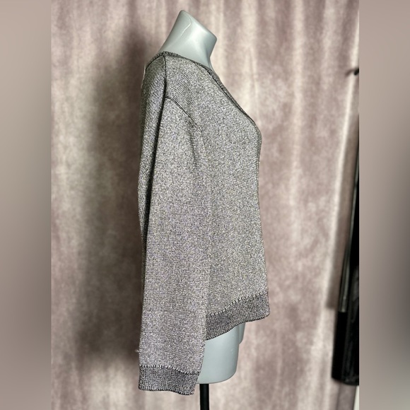 RtA Metallic One Shoulder Sweater Size Large - Picture 2 of 9